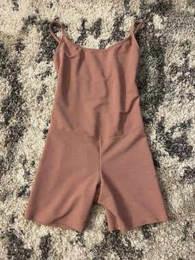 FP Movement by Free People Ribbed Mauve Pink Jumpsuit Romper